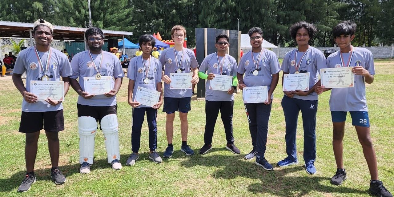 The winning team with their certificates and medals
